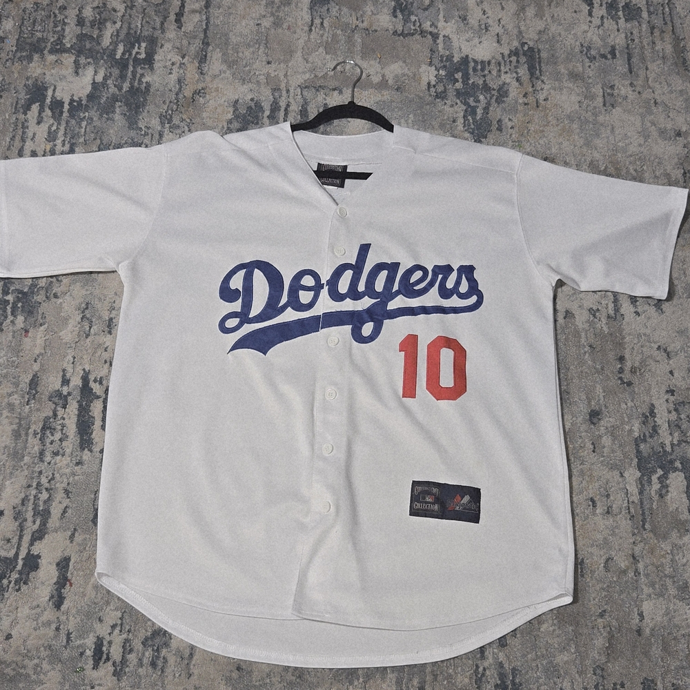 Men's Dodgers White and Blue Jersey